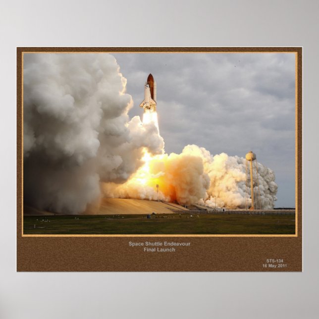 Endeavour Final Launch STS-134 Poster (Front)