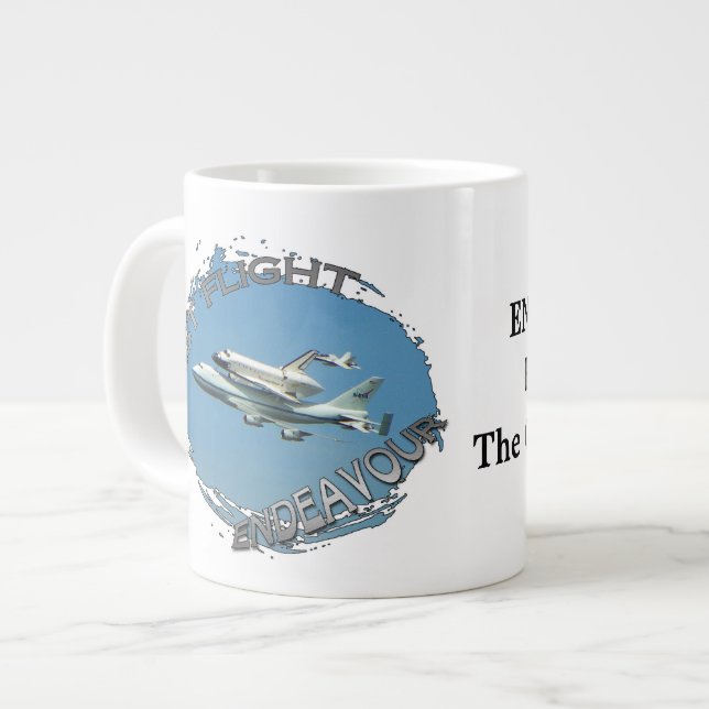 Endeavour Jumbo Mug! Large Coffee Mug (Front Left)