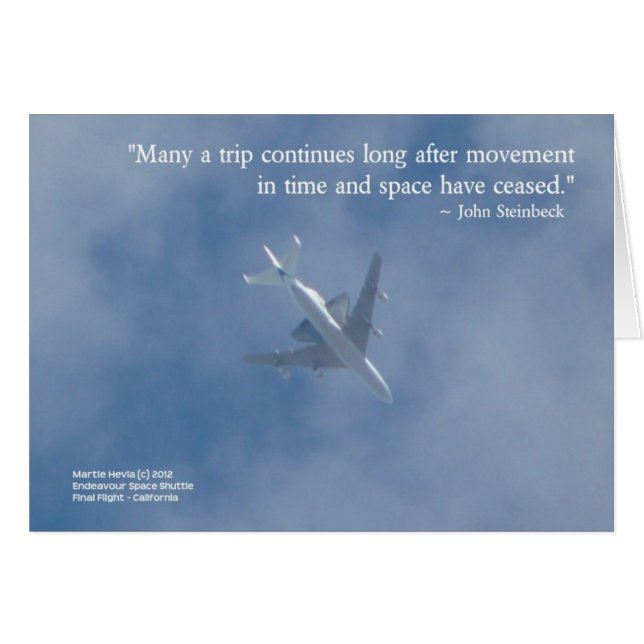 Endeavour Space Shuttle | Famous Words Card (Front Horizontal)