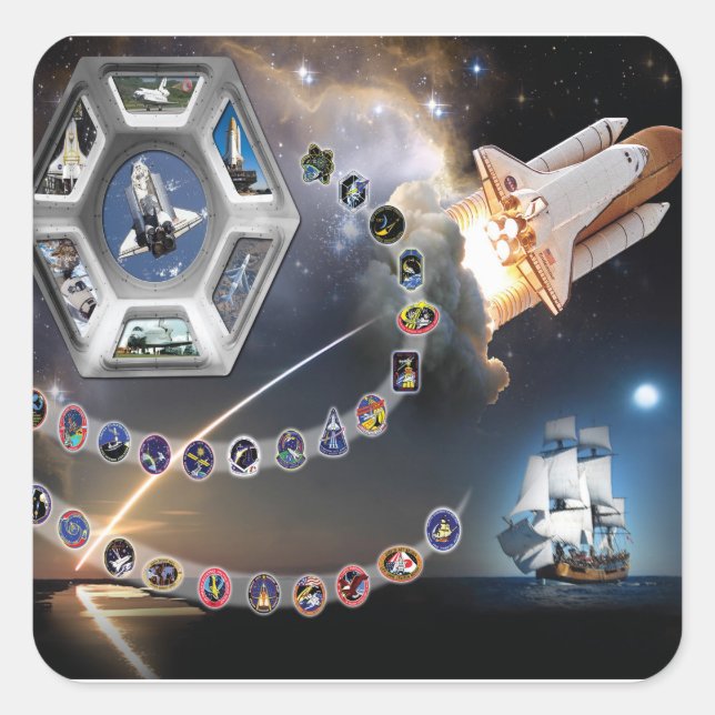 Endeavour Tribute Square Sticker (Front)
