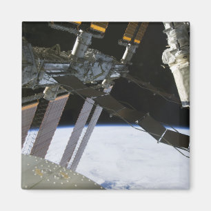 Endeavour's arm amidst International Space Stat Magnet