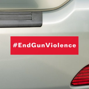 #EndGunViolence End Gun Violence red white Bumper Sticker