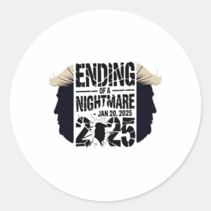 Ending Of A - Inauguration Day 2025 Chiffon Top Classic Round Sticker