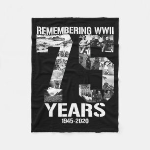 Ending Of Ww2 75th Anniversary 1945 2020 Ve Vj D T Fleece Blanket