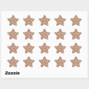 Endleaves of Art floral pattern Star Sticker