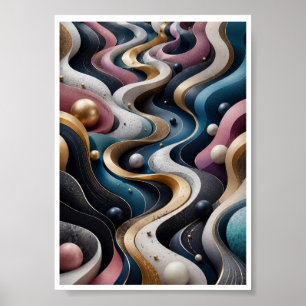 Endless 3D Flow Abstract Wall Art