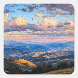 Endless Blue Horizons Square Sticker