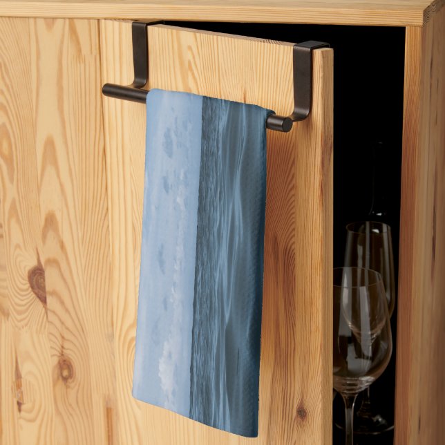 Endless Blue Ocean Waves 1 Tea Towel (Thirds Fold)