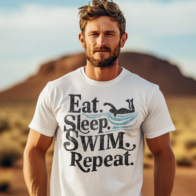 Endless Cycle: Eat Sleep Swim Repeat T-Shirt (Creator Uploaded)