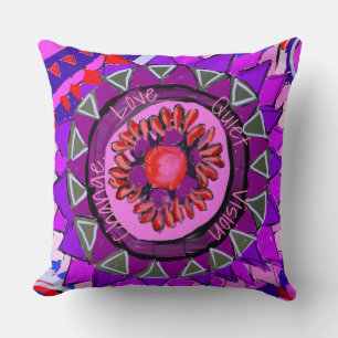 Endless Cycle of Purple, Red, Blue of Motion Cushion