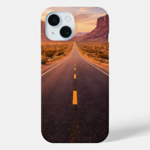 Endless Desert Road iPhone 15 Case