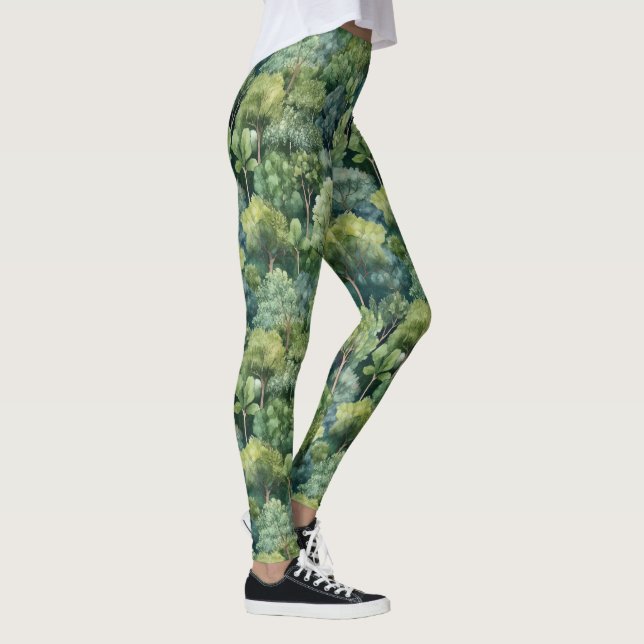 Endless Forest Watercolor Leggings (Right)