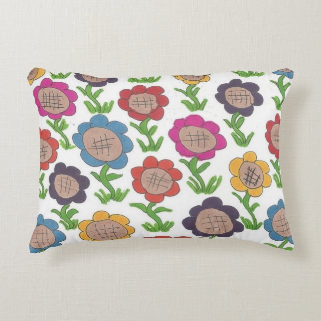 Endless Garden Flower Pattern Art Decorative Cushion (Front)
