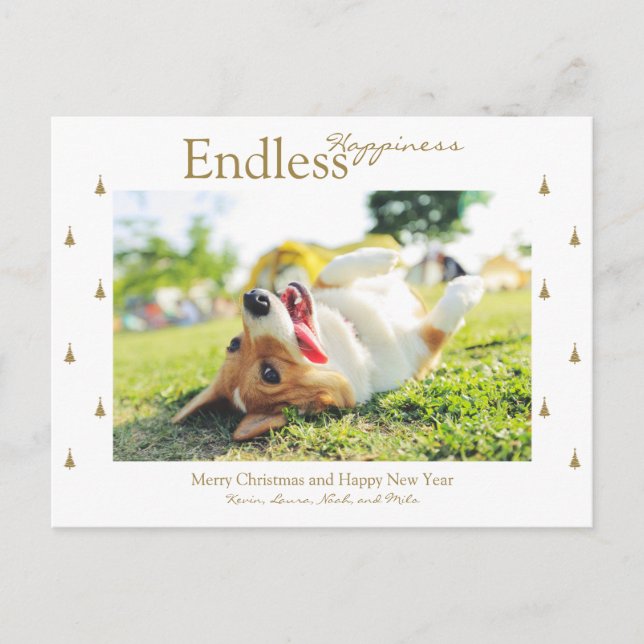 Endless Happiness Christmas Holiday Party Postcard (Front)