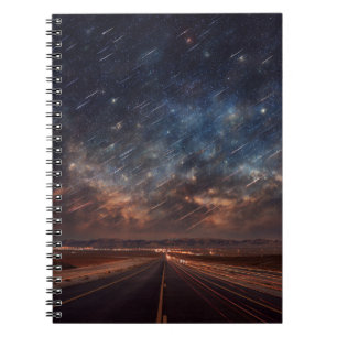 Endless Highway Star Trail Night Notebook
