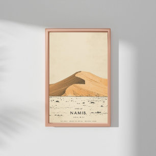 Endless Horizon – Vintage Namib Desert Travel Poster