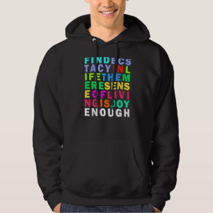 Endless Joy Rainbow Inspirational Quote Hoodie