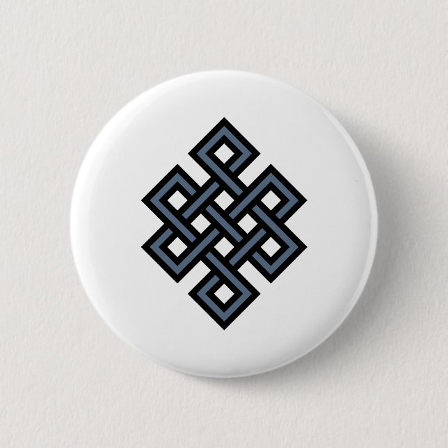 Endless Knot Eternity Buddhist Symbol Buddha 6 Cm Round Badge (Front)