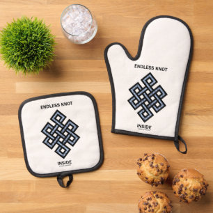 Endless Knot Inside Psyche Psychology Oven Mitt & Pot Holder Set