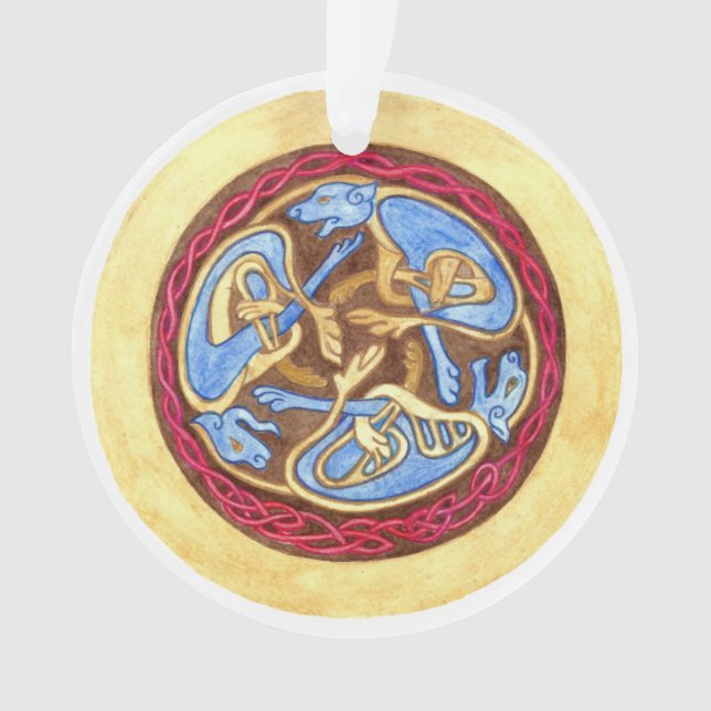  Endless knot with animals   Ornament (Front)