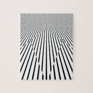 Endless Line Diamonds Optical Illusion Pattern Jigsaw Puzzle