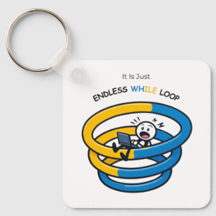 Endless Loop Aware Python Developer Keychain