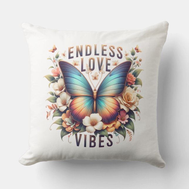 Endless Love Vibes Butterfly Art-96281 Cushion (Front)