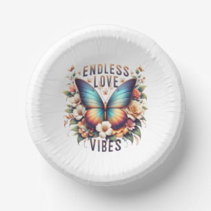 Endless Love Vibes Butterfly Art-96281 Paper Plate