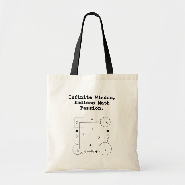 Endless Math Passion | Infinite Wisdom Educator Tote Bag (Front)