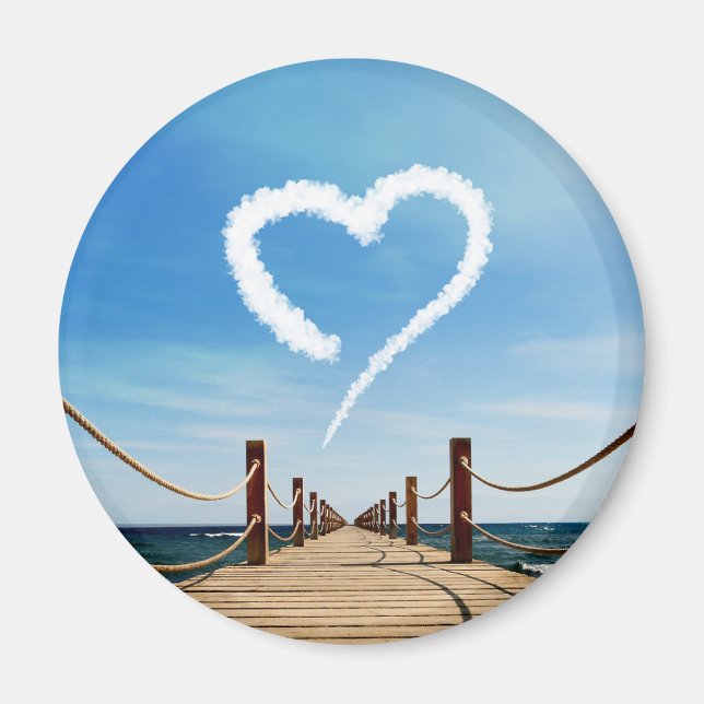 Endless Path Heart-Shaped Cloud Magnet (Front)