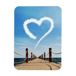Endless Path with Heart Cloud - Flexible Magnet