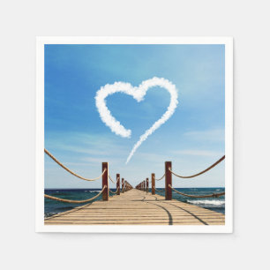 Endless Path with Heart Cloud - Paper Napkin