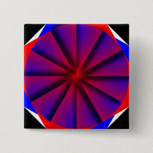 Endless Pinwheel by Kenneth Yoncich 15 Cm Square Badge