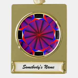 Endless Pinwheel by Kenneth Yoncich Gold Plated Banner Ornament