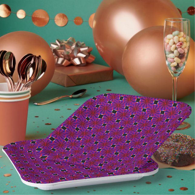 Endless Pinwheel by Kenneth Yoncich Paper Plate (Multi)