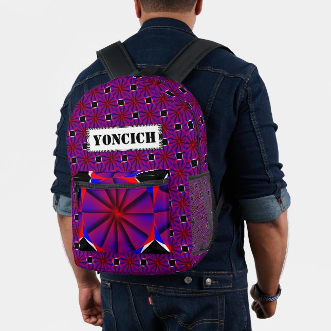 Endless Pinwheel by Kenneth Yoncich Printed Backpack (Insitu (Model))