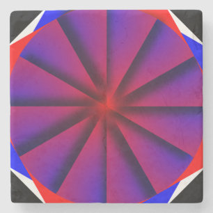 Endless Pinwheel by Kenneth Yoncich Stone Coaster