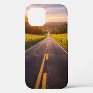 Endless Road Through Desert Landscape Phone Case