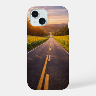 Endless Road Through Desert Landscape Phone Case