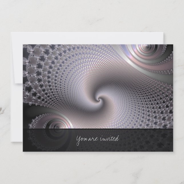 Endless Spirals - Fractal Art Invitation (Front)
