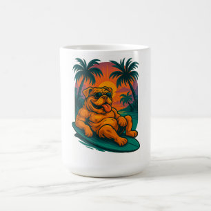 Endless Summer Bulldog - Retro Surf Coffee Mug