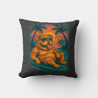 Endless Summer Bulldog - Retro Surf Cushion