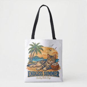 Endless Summer Cat Tote Bag Beach Vacation