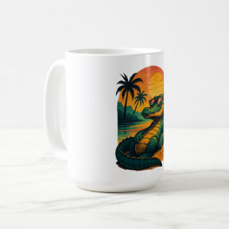 Endless Summer Crocodile - Retro Coffee Mug