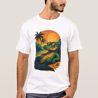 Endless Summer Crocodile - Retro T-Shirt