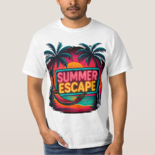 Endless Summer Escape – Retro Sunset Adventure T-Shirt
