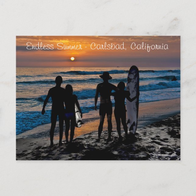 Endless Summer in Carlsbad, California (USA) Postcard (Front)