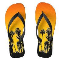 Endless Summer Palm Trees Sunset Orange Yellow