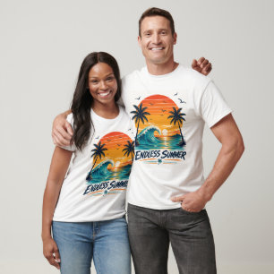 Endless Summer Retro Tropical Sunset Beach T-Shirt
