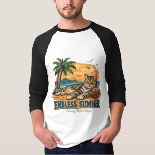 Endless Summer Towel Positive Vibes for Beach T-Shirt